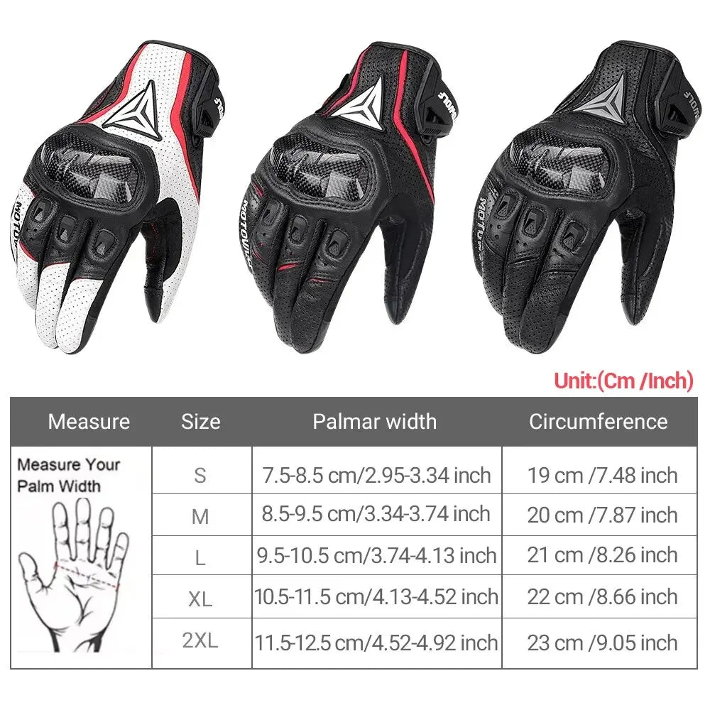 Leather Motorcycle Gloves